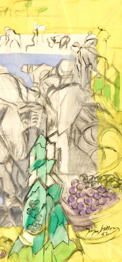 Jacques Villon, Couverture, Vins, Fleurs Et Flammes, Lithograph