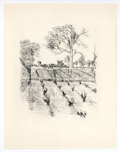 Maurice Brianchon, L'Hiver, Vins, Fleurs Et Flammes, Lithograph