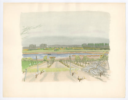 Maurice Brianchon, Une Vigne De La Doulce France, Vins, Fleurs Et Flammes, Lithograph