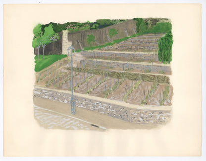 Maurice Brianchon, La Vigne De Paris, Vins, Fleurs Et Flammes, Lithograph