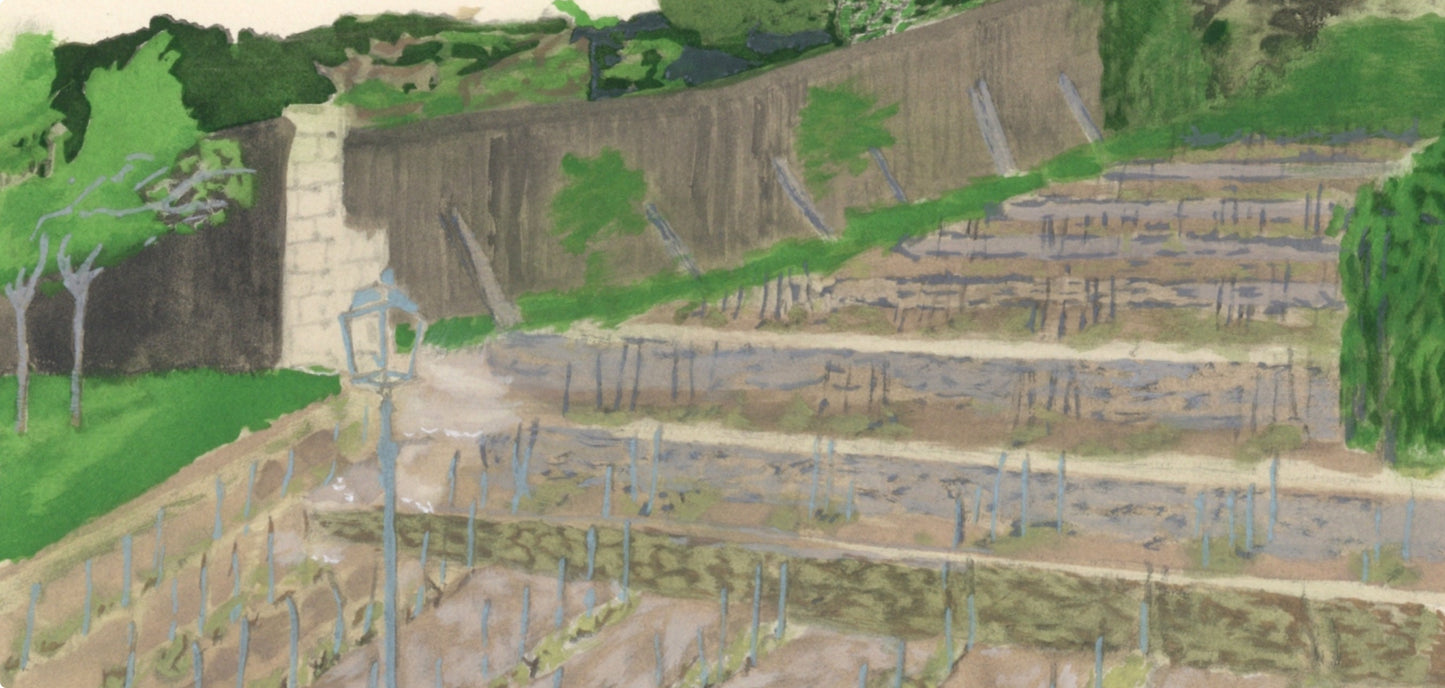 Maurice Brianchon, La Vigne De Paris, Vins, Fleurs Et Flammes, Lithograph