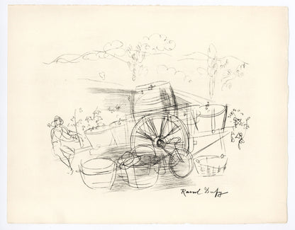 Raoul Dufy, Vendanges, Vins, Fleurs Et Flammes, Lithograph