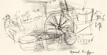 Raoul Dufy, Vendanges, Vins, Fleurs Et Flammes, Lithograph