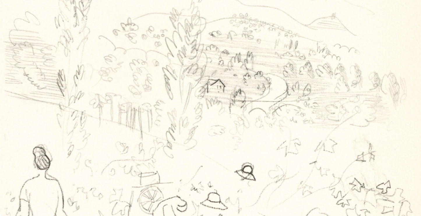 Raoul Dufy, Coteaux En Septembre, Vins, Fleurs Et Flammes, Lithograph