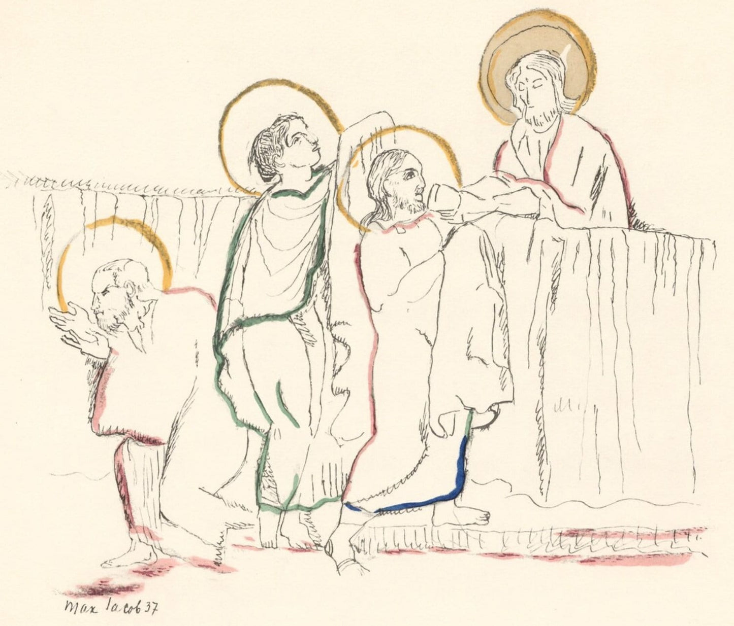 Max Jacob, Le Vin De La Cne, Vins, Fleurs Et Flammes, Lithograph