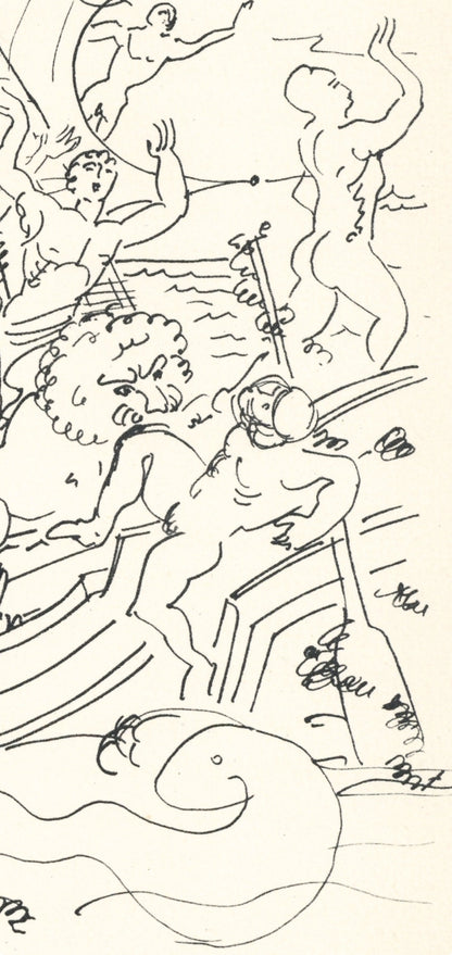 Andr Derain, Enlevement De Dionysos, Vins, Fleurs Et Flammes, Lithograph