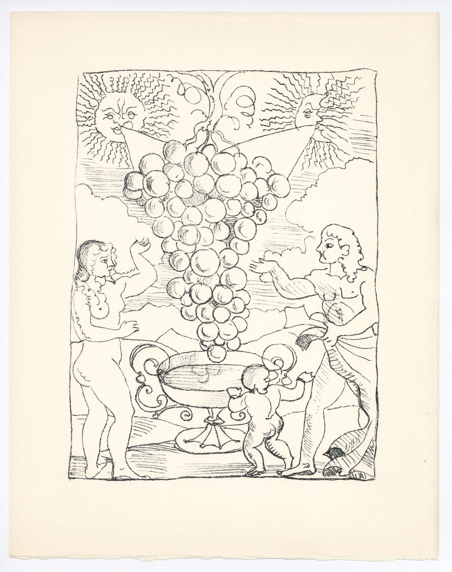 Andr Derain, Age D'Or Et Terre Promise, Vins, Fleurs Et Flammes, Lithograph