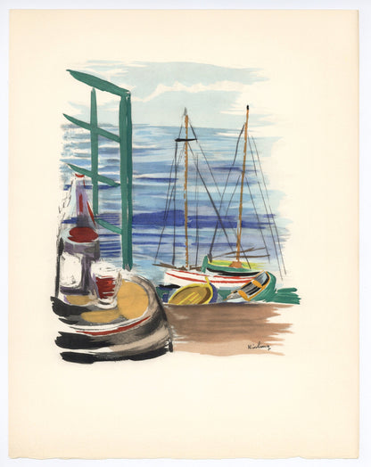 Moise Kisling, Vin Du Depart, Vins, Fleurs Et Flammes, Lithograph