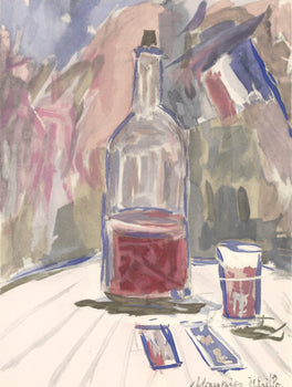 Maurice Utrillo, Vin D'Honneur, Vins, Fleurs Et Flammes, Lithograph