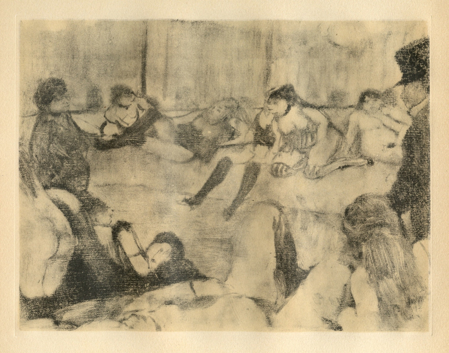 Edgar Degas, Au Salon, E. Degas Monotypes, Monotype