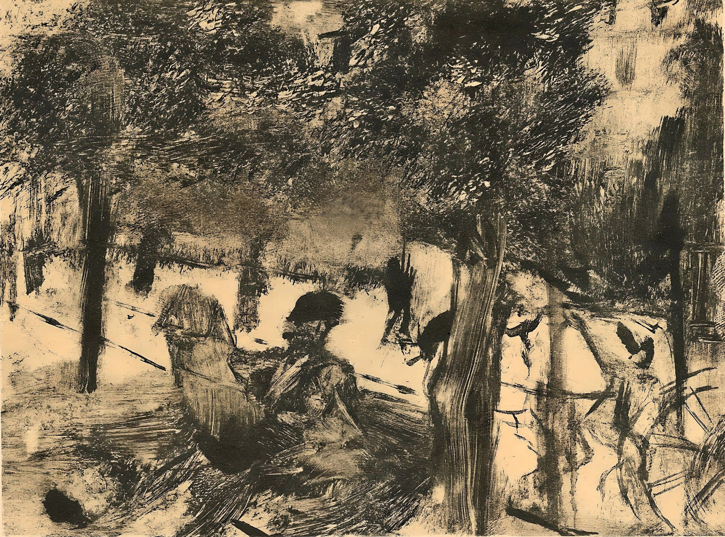 Edgar Degas, Avenue Du Bois-De-Bologne, E. Degas Monotypes, Monotype
