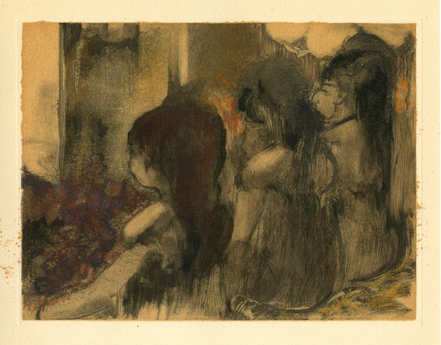 Edgar Degas, Trois Femmes De Dos, E. Degas Monotypes, Monotype