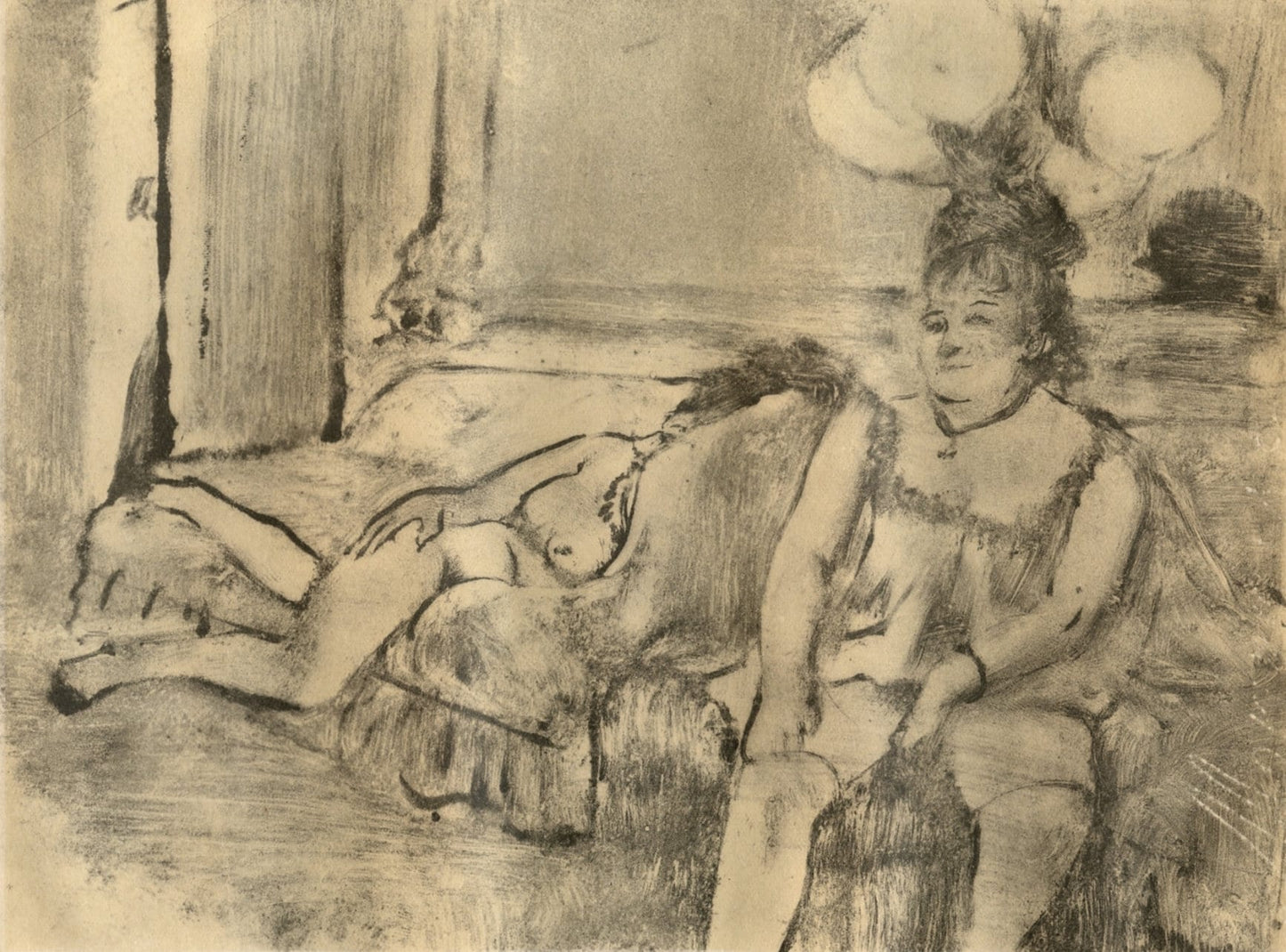 Edgar Degas, Au Salon, E. Degas Monotypes, Monotype