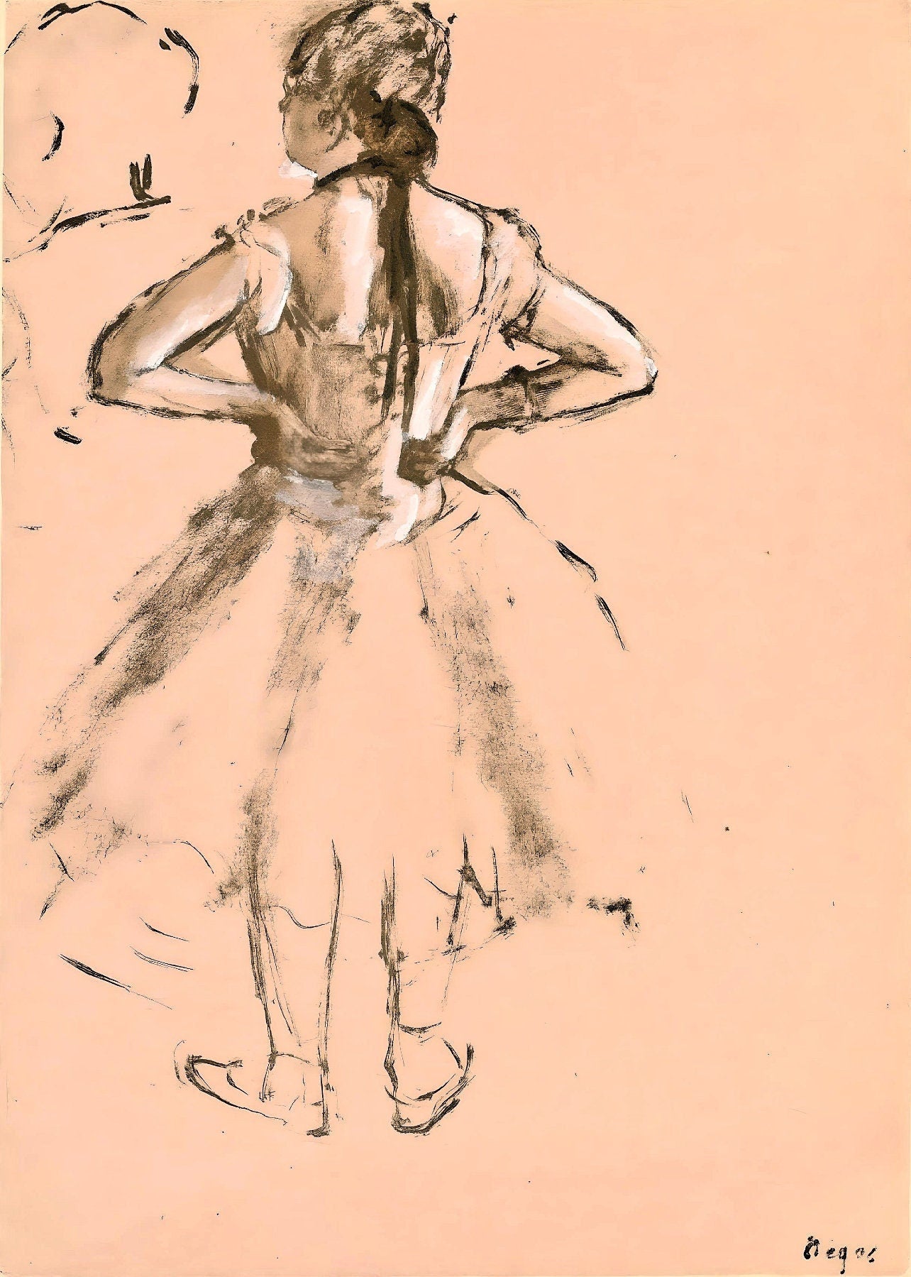 Edgar Degas, La Danseuse De Dos, E. Degas Monotypes, Monotype