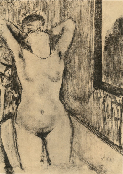 Edgar Degas, Femme Debout Dans Une Baignoire, E. Degas Monotypes, Monotype