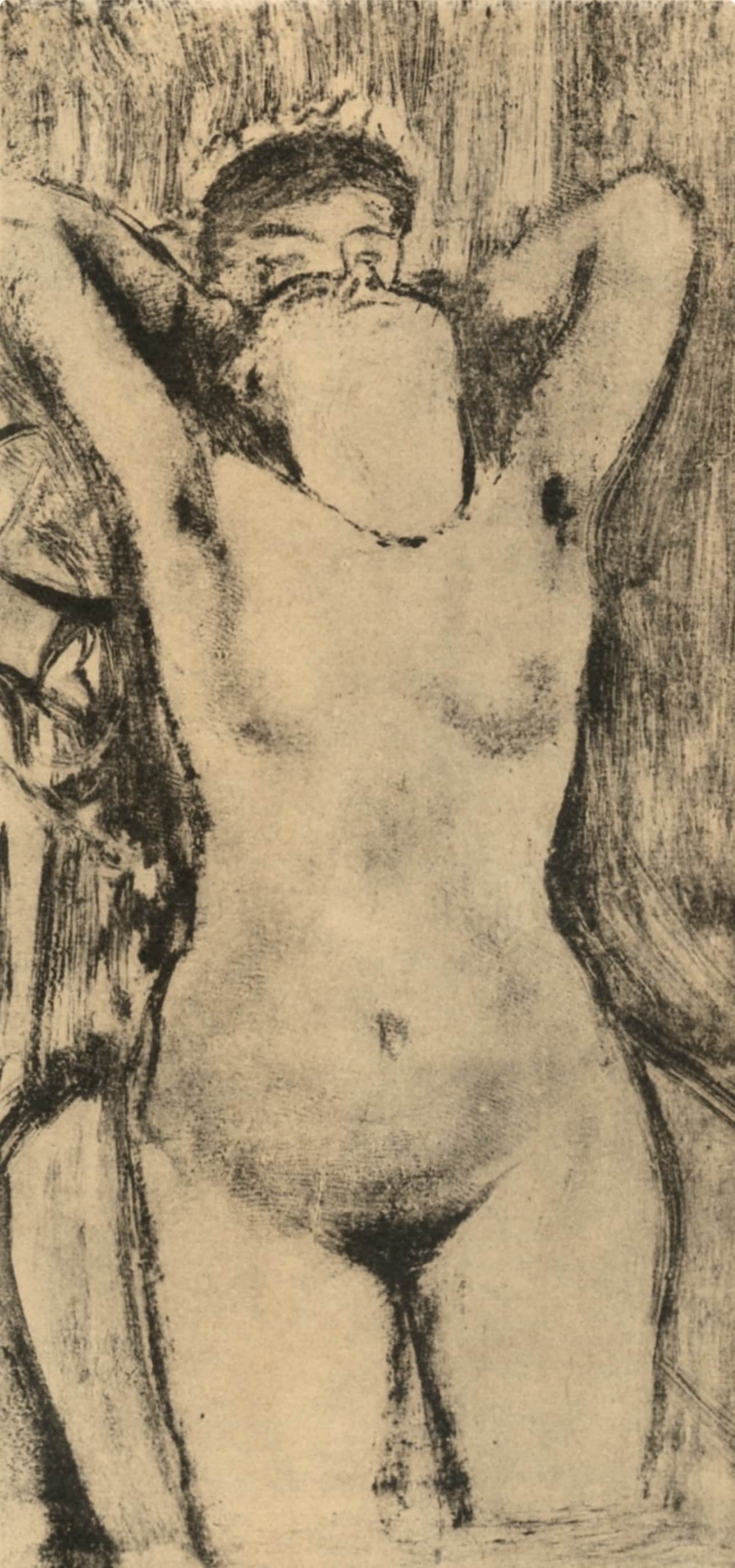 Edgar Degas, Femme Debout Dans Une Baignoire, E. Degas Monotypes, Monotype