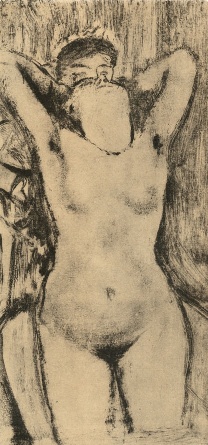 Edgar Degas, Femme Debout Dans Une Baignoire, E. Degas Monotypes, Monotype