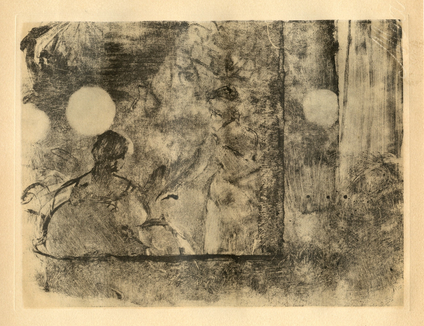 Edgar Degas, Cafe-Concert, E. Degas Monotypes, Monotype