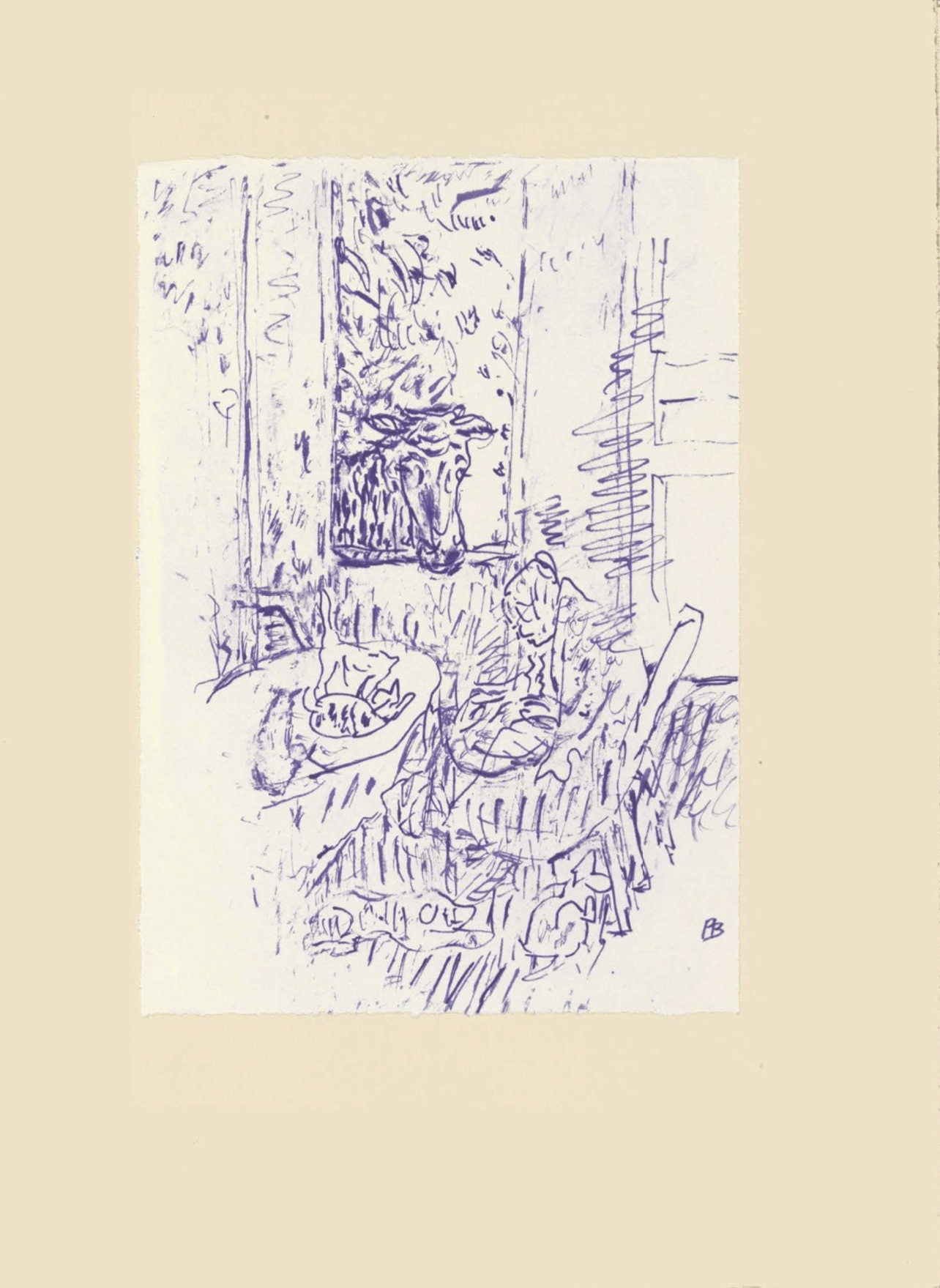 Pierre Bonnard, Composition (Terrasse 54), Pierre Bonnard Correspondences, Lithograph