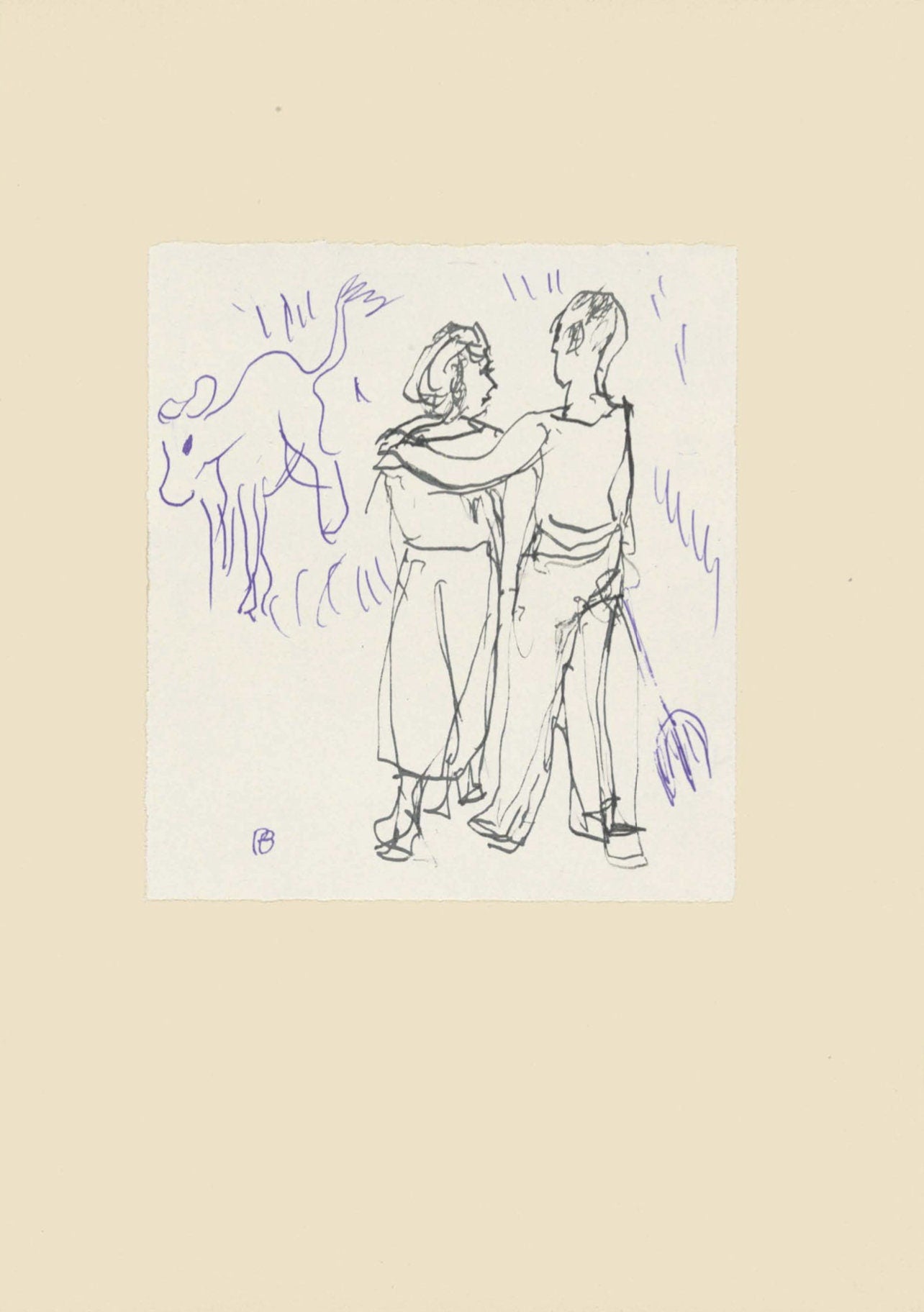 Pierre Bonnard, Composition (Terrasse 54), Pierre Bonnard Correspondences, Lithograph