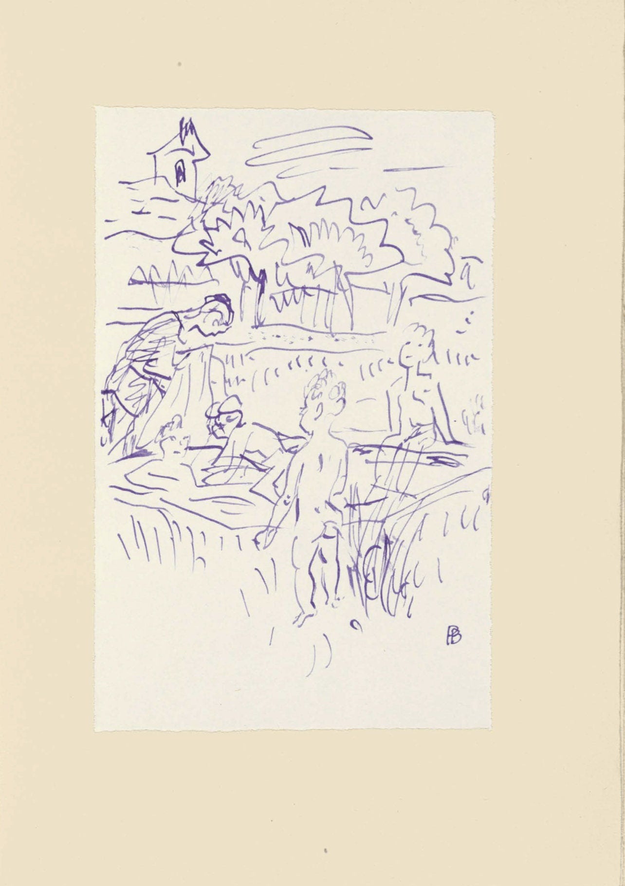 Pierre Bonnard, Composition (Terrasse 54), Pierre Bonnard Correspondences, Lithograph