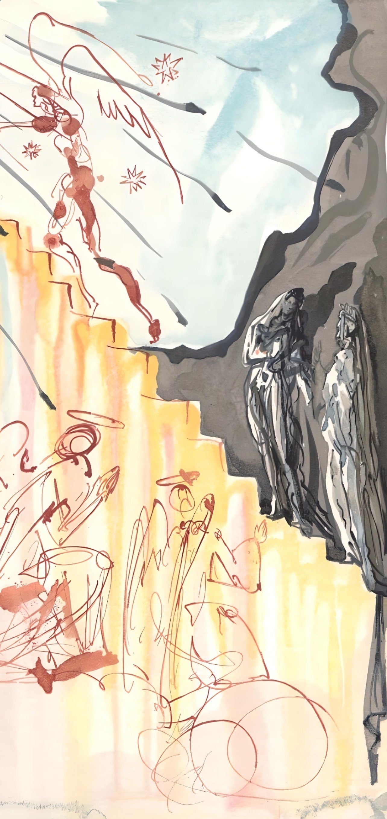 Salvador Dali, The Celestial Staircase (Michler/Lpsinger 1039-1138; Field 189-200), La Divine