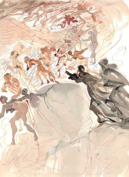 Salvador Dali, The Lustful (Michler/Lpsinger 1039-1138; Field 189-200), La Divine Comdie, Woodcut