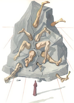 Salvador Dali, The Simoniac (Michler/Lpsinger 1039-1138; Field 189-200), La Divine Comdie, Woodcut