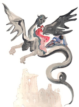 Salvador Dali, On Geryons Back (Michler/Lpsinger 1039-1138; Field 189-200), La Divine Comdie,