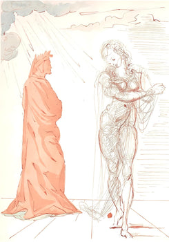 Salvador Dali, Reassurance (Michler/Lpsinger 1039-1138; Field 189-200), La Divine Comdie, Woodcut