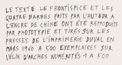 Jean Dubuffet, Composition (Webel 775-779), La Fleur De Barbe, Phototype