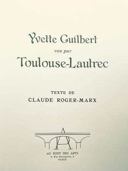 Henri De Toulouse-Lautrec, Composition, Yvette Guilbert Vue Par Toulouse-Lautrec, Lithograph