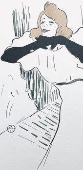 Henri De Toulouse-Lautrec, Composition, Yvette Guilbert Vue Par Toulouse-Lautrec, Lithograph