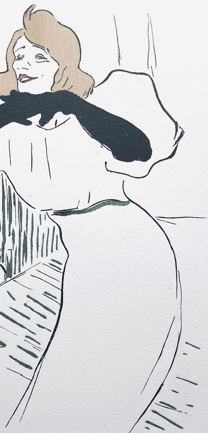 Henri De Toulouse-Lautrec, Composition, Yvette Guilbert Vue Par Toulouse-Lautrec, Lithograph
