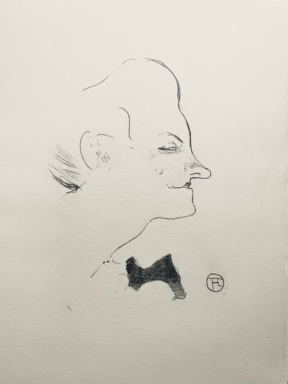 Henri De Toulouse-Lautrec, Composition, Yvette Guilbert Vue Par Toulouse-Lautrec, Lithograph