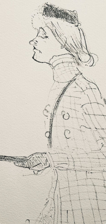 Henri De Toulouse-Lautrec, Composition, Yvette Guilbert Vue Par Toulouse-Lautrec, Lithograph