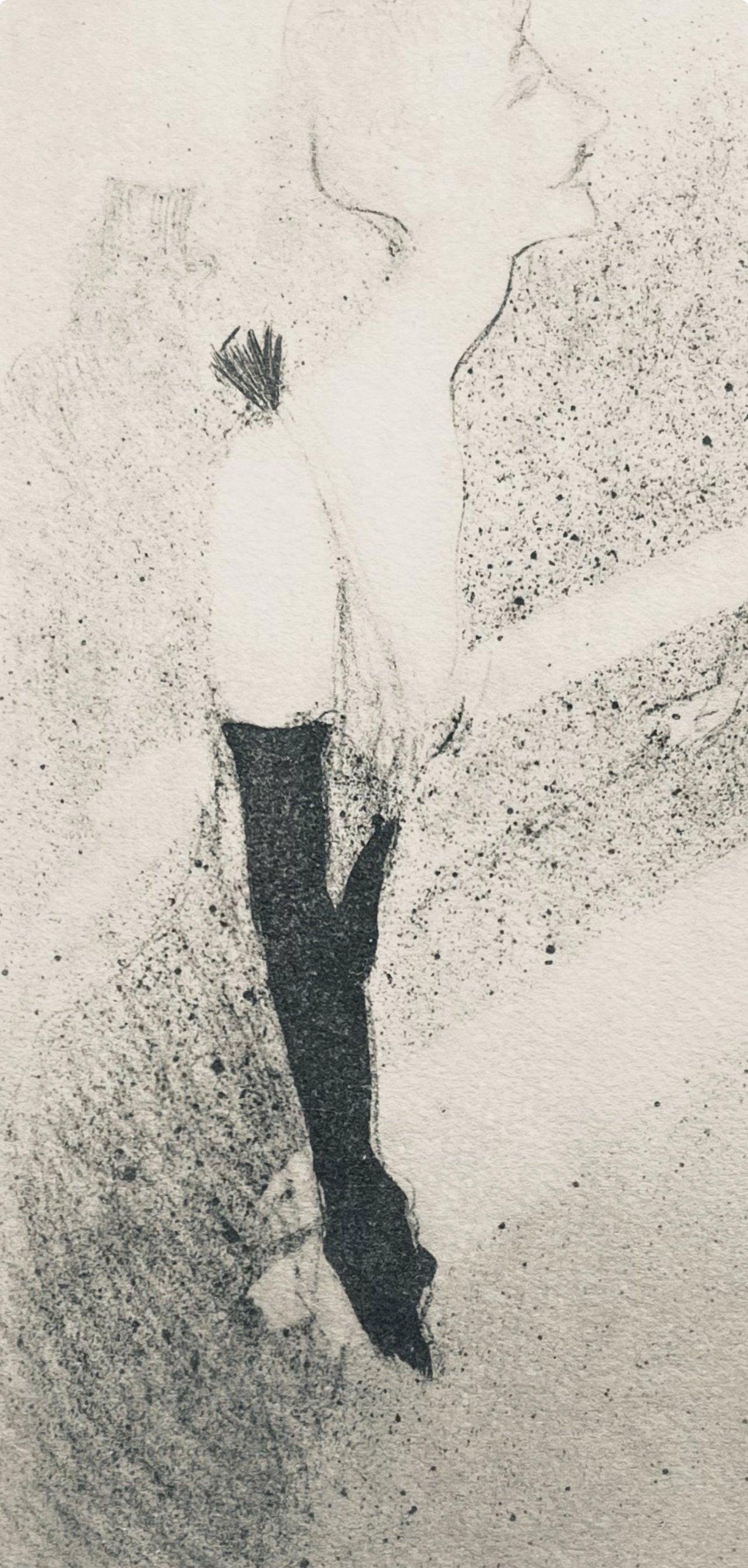 Henri De Toulouse-Lautrec, Composition, Yvette Guilbert Vue Par Toulouse-Lautrec, Lithograph