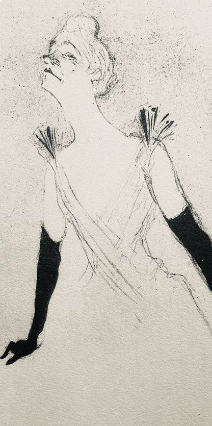 Henri De Toulouse-Lautrec, Composition, Yvette Guilbert Vue Par Toulouse-Lautrec, Lithograph