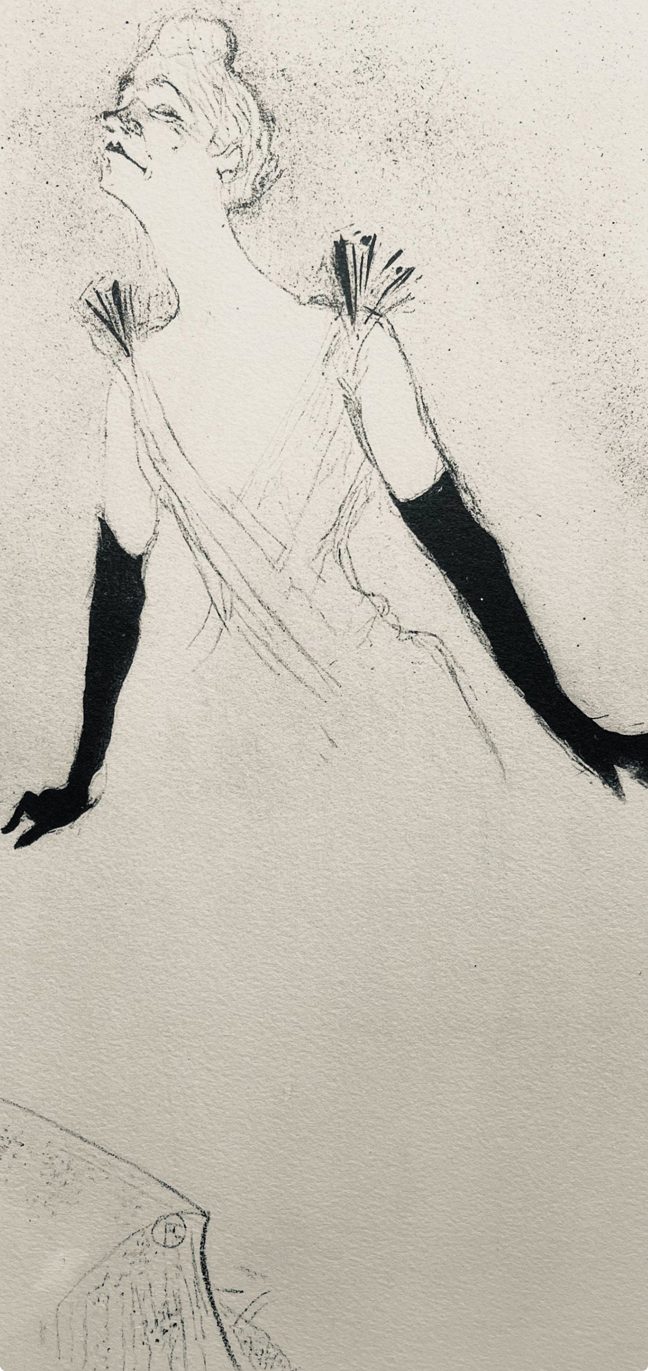 Henri De Toulouse-Lautrec, Composition, Yvette Guilbert Vue Par Toulouse-Lautrec, Lithograph