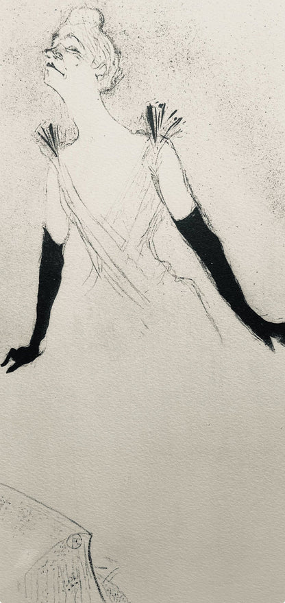 Henri De Toulouse-Lautrec, Composition, Yvette Guilbert Vue Par Toulouse-Lautrec, Lithograph