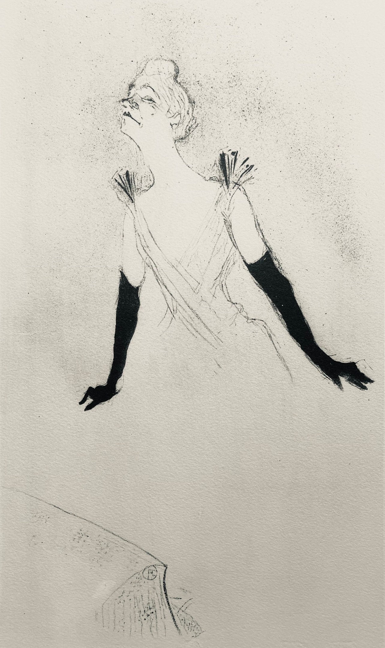 Henri De Toulouse-Lautrec, Composition, Yvette Guilbert Vue Par Toulouse-Lautrec, Lithograph