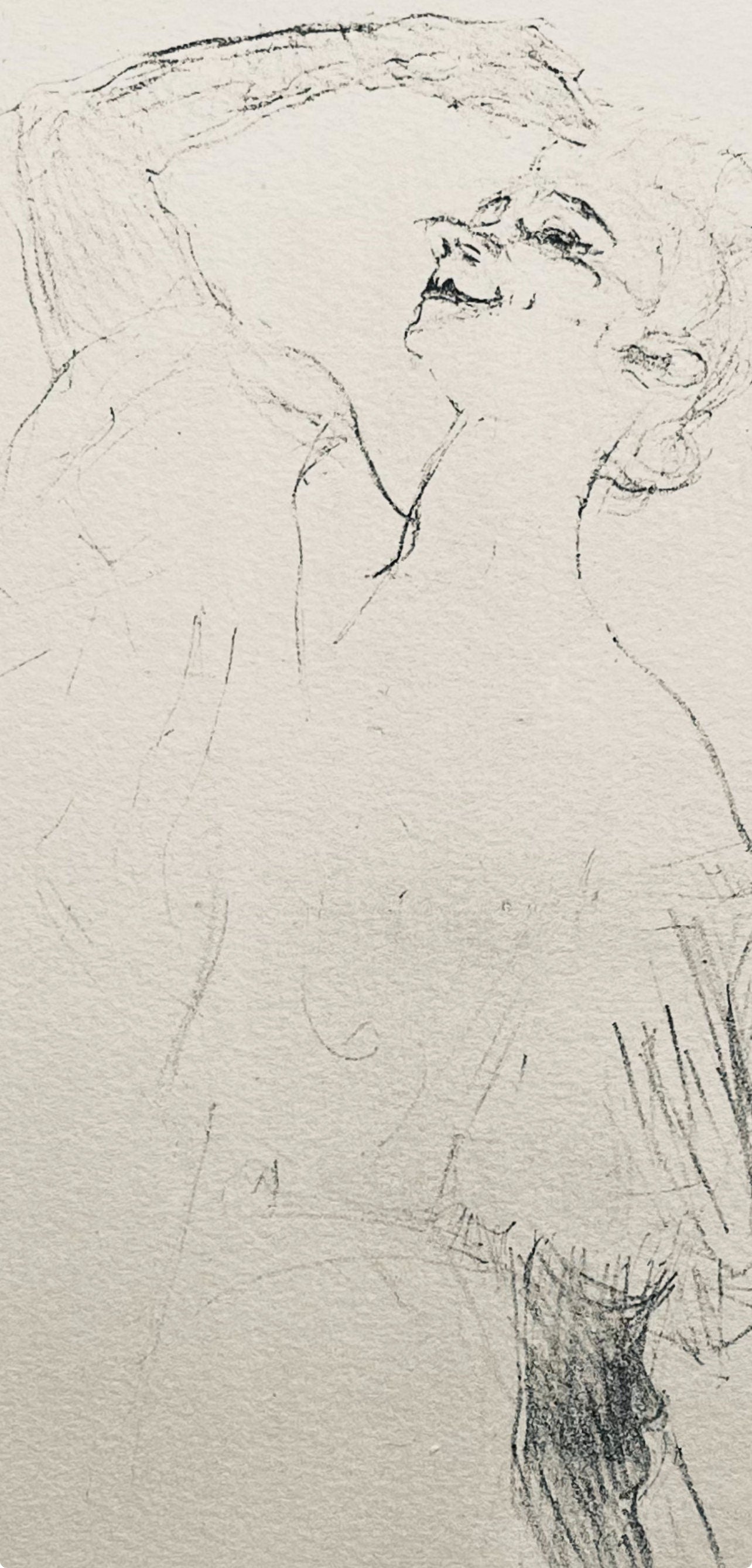 Henri De Toulouse-Lautrec, Composition, Yvette Guilbert Vue Par Toulouse-Lautrec, Lithograph