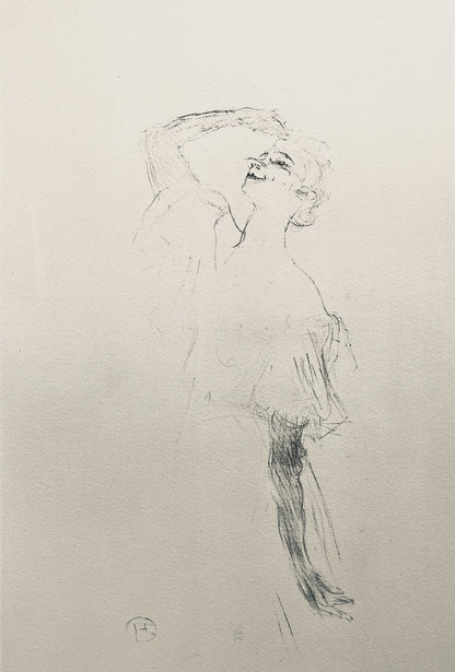 Henri De Toulouse-Lautrec, Composition, Yvette Guilbert Vue Par Toulouse-Lautrec, Lithograph