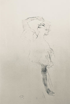 Henri De Toulouse-Lautrec, Composition, Yvette Guilbert Vue Par Toulouse-Lautrec, Lithograph