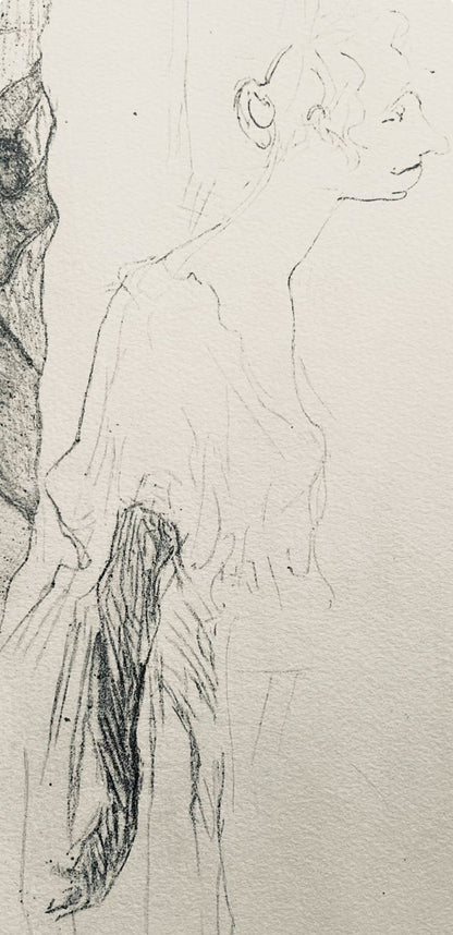 Henri De Toulouse-Lautrec, Composition, Yvette Guilbert Vue Par Toulouse-Lautrec, Lithograph