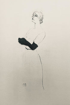 Henri De Toulouse-Lautrec, Composition, Yvette Guilbert Vue Par Toulouse-Lautrec, Lithograph