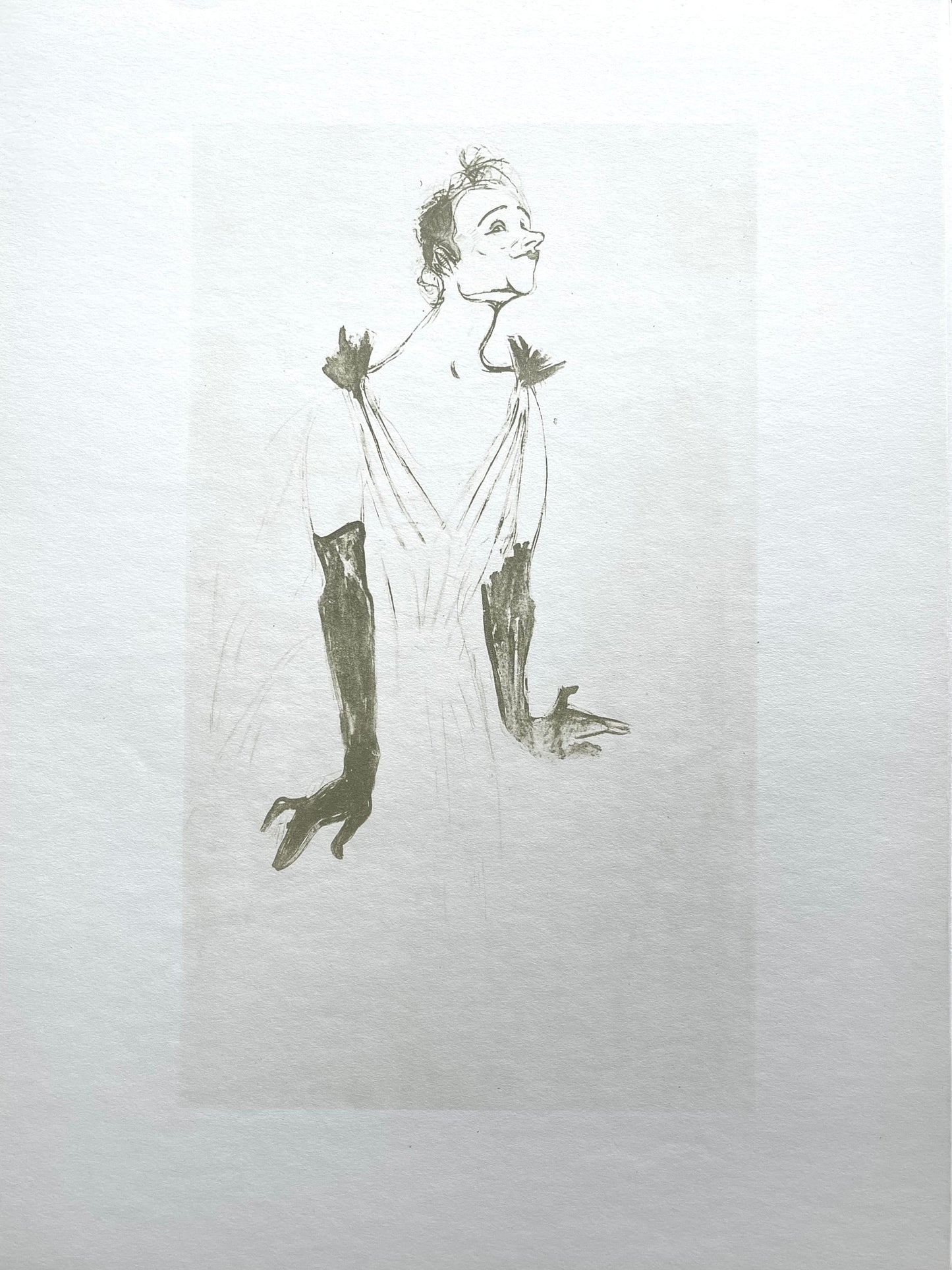 Henri De Toulouse-Lautrec, Composition, Yvette Guilbert Vue Par Toulouse-Lautrec, Lithograph