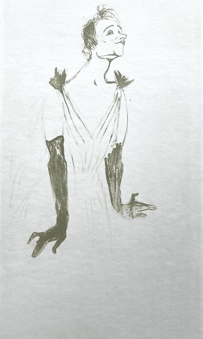 Henri De Toulouse-Lautrec, Composition, Yvette Guilbert Vue Par Toulouse-Lautrec, Lithograph
