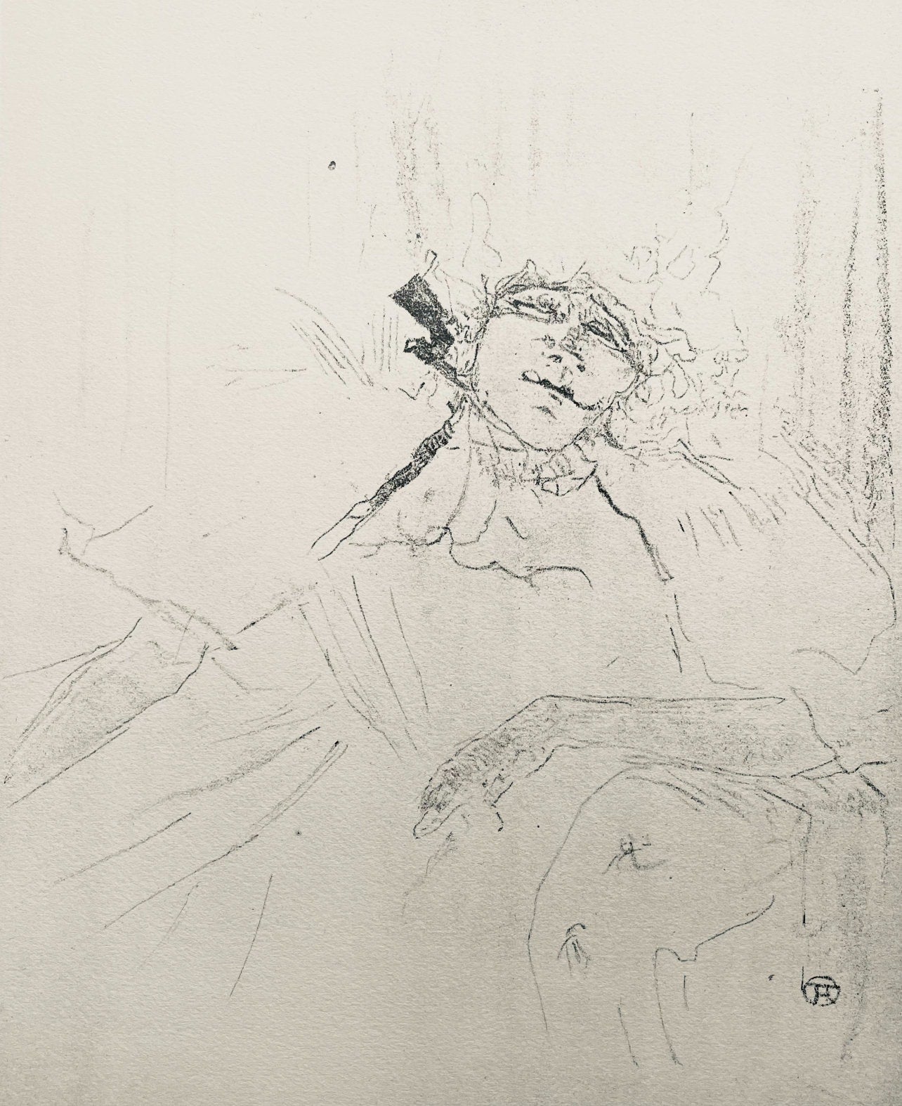 Henri De Toulouse-Lautrec, Composition, Yvette Guilbert Vue Par Toulouse-Lautrec, Lithograph
