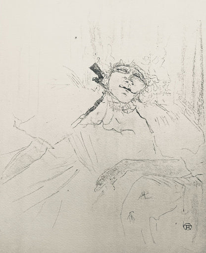 Henri De Toulouse-Lautrec, Composition, Yvette Guilbert Vue Par Toulouse-Lautrec, Lithograph